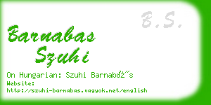 barnabas szuhi business card